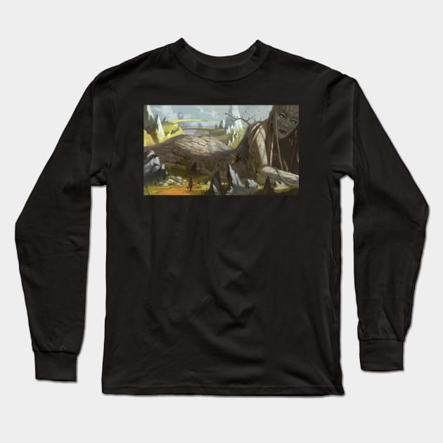 Wooden Girl Long Sleeve T-Shirt by The Artist 